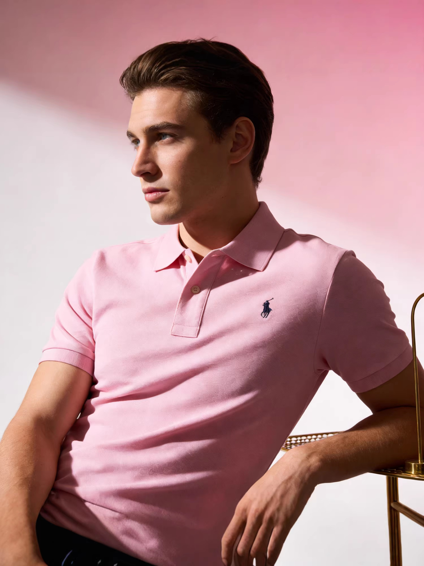 Paul Business Cotton Polo Shirt Short-Sleeved Casual Men's Solid Color Polo Shirt with Embroidered Pony Logo and Lapel T-Shirt for Men Ralph Lauren