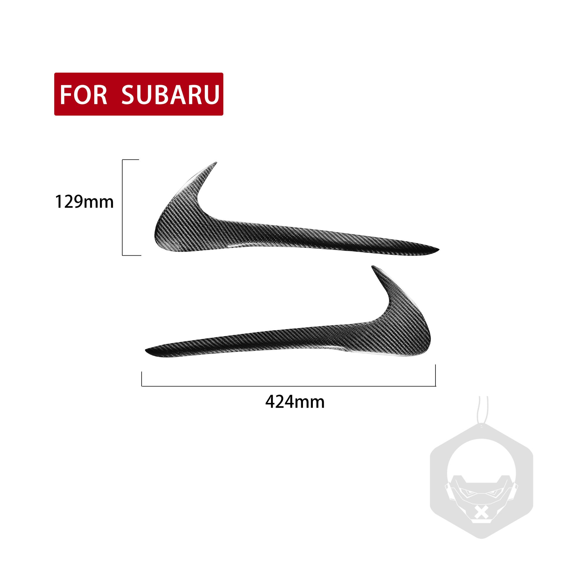 Carbon Fiber Headlight Eyebrow Trim for 06-07 Subaru Impreza 9th Gen