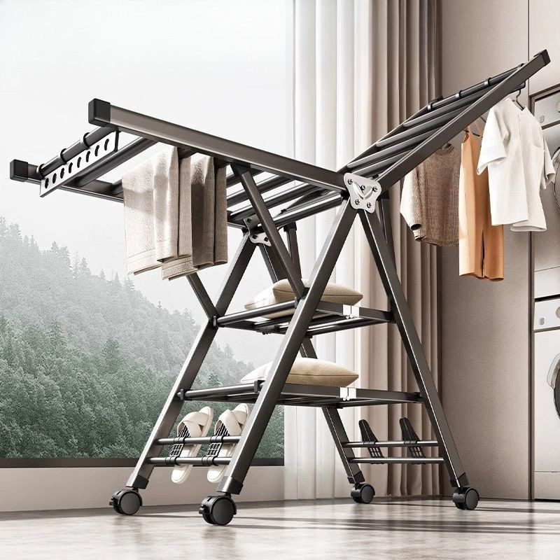 Folding Clothes Drying Rack for Home Balcony, Adjustable Vertical Indoor and Outdoor Clothes Rack, Clothes Drying Rack, Quilt Drying Rack