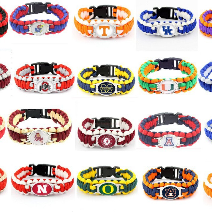 NCAA College Team umbrella rope bracelet Ohio State Ohio State team lifesaving bracelet NCAA College Team umbrella rope bracelet Ohio State Ohio State team lifesaving bracelet
