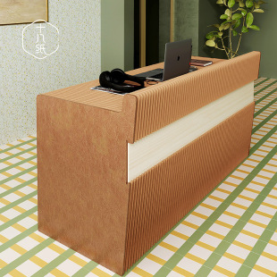 18 paper company front desk display stand long display stand high and low running water booth Nordic display table floor