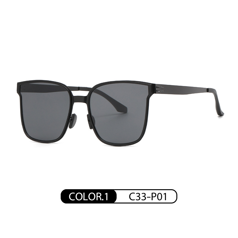 Nuevas gafas de sol de moda de alto grado a prueba de rayos uv JS8579 tiktok mismo estilo sin tornillos ultraligeros gafas de sol a prueba de sol