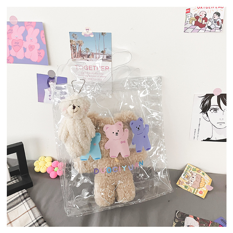 Wholesale Cartoon Color Printing Bear Transparent Shoulder Bag Nihaojewelry display picture 86