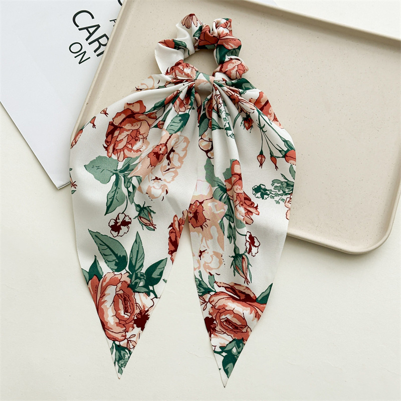 15g Weight Hair Tie Hair Accessories Type 1 Piece Quantity Tea Party, Street Occasion Flower Pattern Women's Gender Elegant Style Women's Elegant Flower Cloth Hair Tie 11