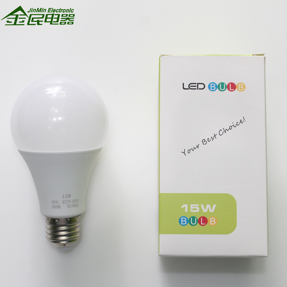 跨境外贸 LED灯珠球泡灯LED塑包铝灯泡 室内室外E27/B22 A泡灯|ms