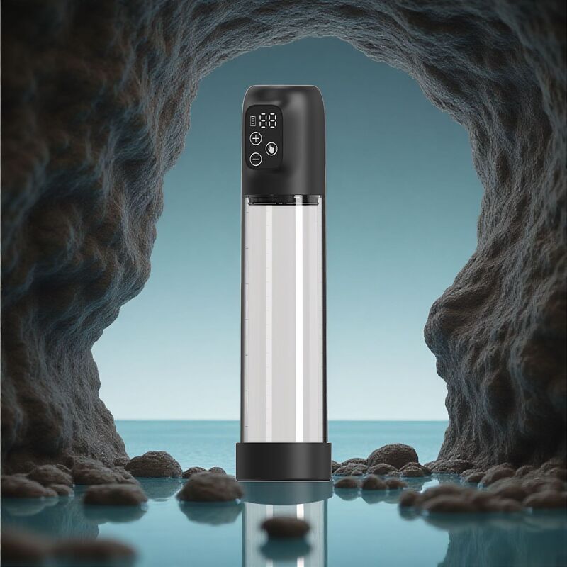 Male Aircraft Cup Electric Fully Automatic Penis Pump Exerciser Vacuum Spa Lcd Enlarger Adult Sex Products