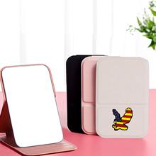 美国独立折叠化妆镜shein简约迷你镜随身小镜子旅行便携清晰补妆