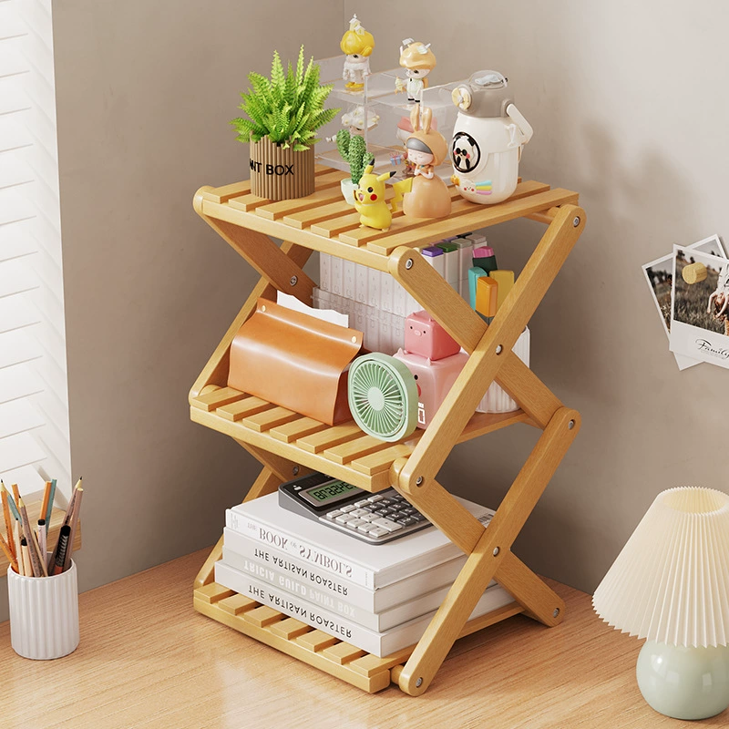 Складная простая книжная полка, настольная маленькая полка для хранения, студенческий стол, многослойная полка, настольная полка для дисплея