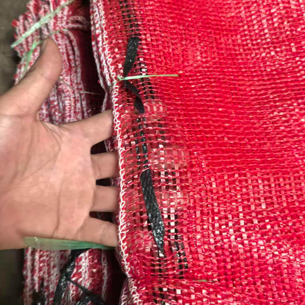 Bolsas de malla al por mayor bolsa de maíz batatas pequeñas bolsas de malla de plástico grueso bolsa de malla con cuerda de boca