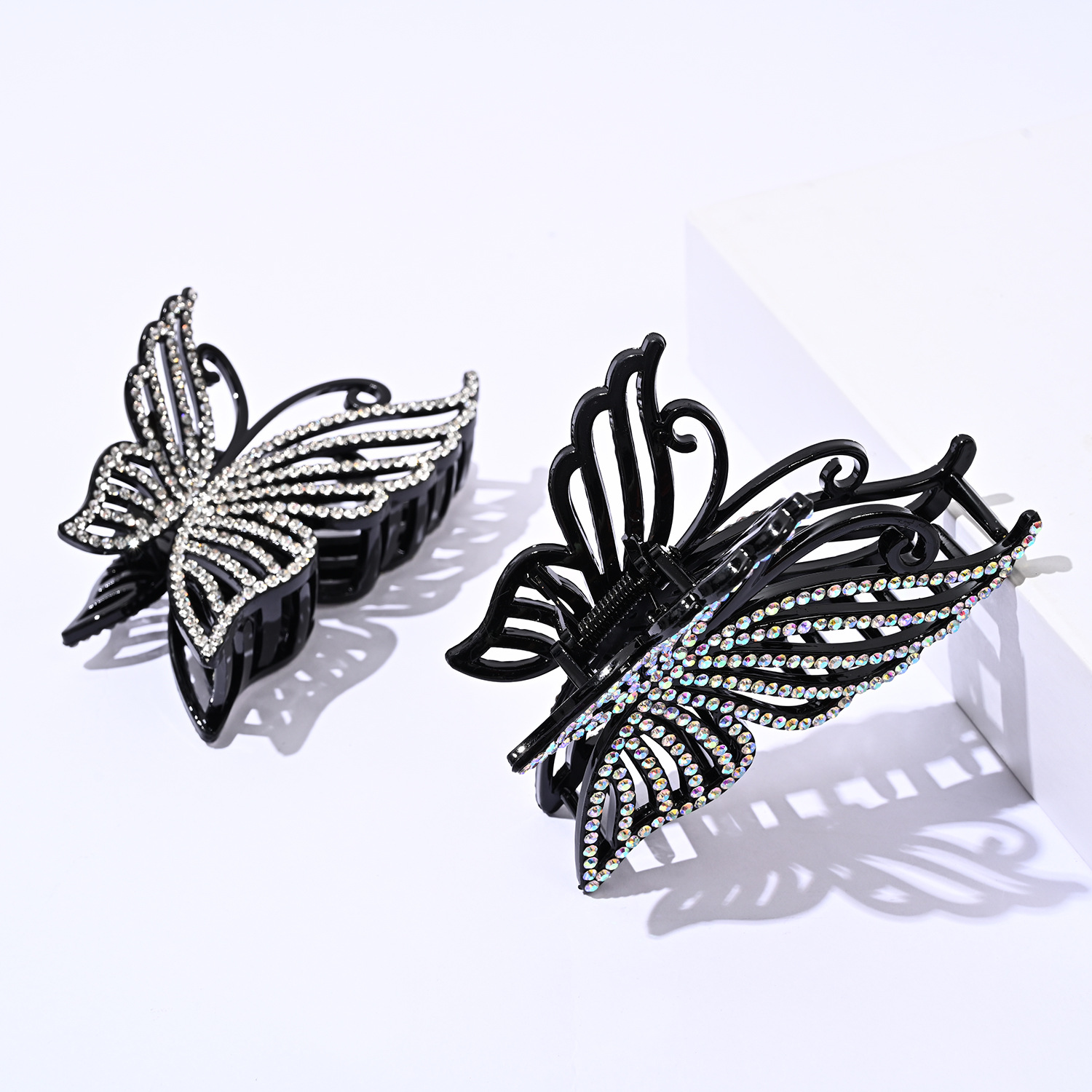 韓國蝴蝶大抓夾大號後腦勺髮夾鯊魚夾洗澡發抓頭飾發卡鯊魚夾批發