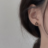 Black summer earrings suitable for men and women, Korean style, 925 sample silver, 2023 collection