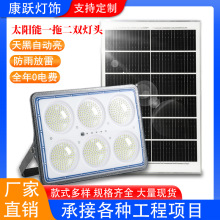 太阳能投光灯铁壳l户外家用庭院灯一拖二超亮大功率COB投光灯照明