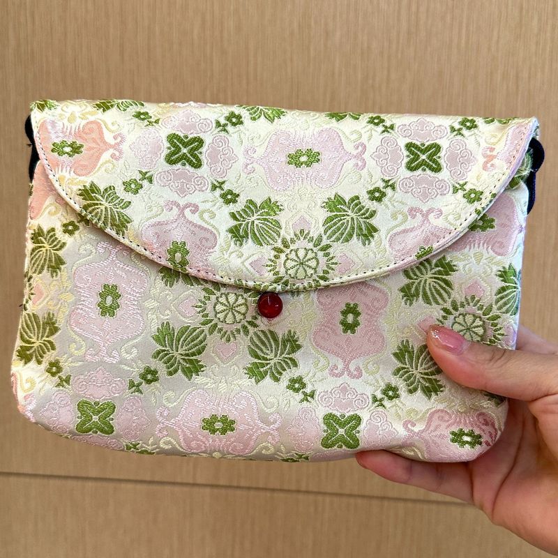 レディースバッグ、レディース高級クロスボディバッグ、新しい国民風刺繍花柄収納バッグ、化粧品バッグ、ショルダーバッグ|undefined