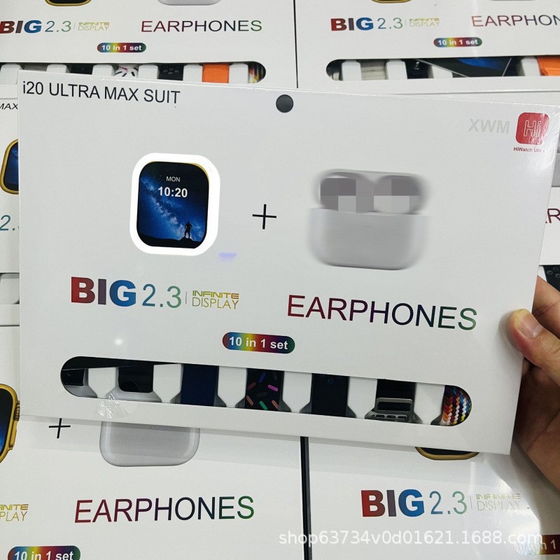 Huaqiangbei Sports Smart Bluetooth Watch 10-in-1 Set 5Th Generation Earphones Low Power Consumption Heart Rate Blood Pressure Blood Sugar Monitoring