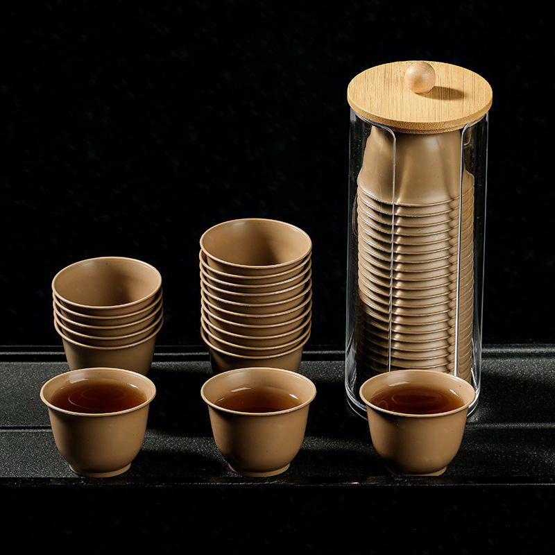 [두꺼운] 컵 홀더를 가진 60ML 찻잔 1 팩 [45]