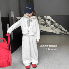 トゥトゥリトルエレファントガールズスーツ 2025 秋の新作子供用ストレートファッションスポーツパンツ親子カジュアルパンツトレンディ