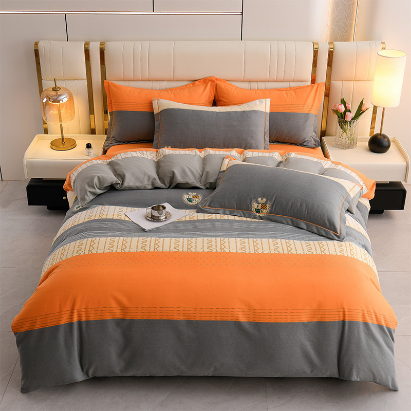 2025 New Model 100% Pure Cotton Thickened Brushed Cotton Three or Four Piece Set, All-Cotton Duvet Cover and Bed Sheet, Student Wholesale, Live Broadcast Hot Item 2025 New Model 100% Pure Cotton Thickened Brushed Cotton Three or Four Piece Set, All-Cotton Duvet Cover and Bed Sheet, Student Wholesale, Live Broadcast Hot Item