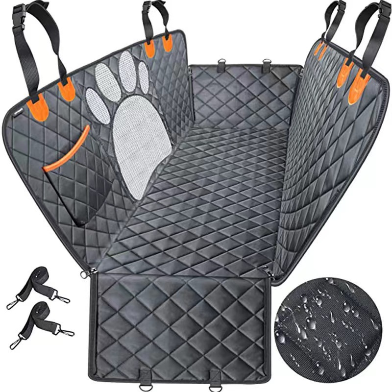 Suministros para mascotas Estilo explosivo transfronterizo Funda para asiento trasero para automóvil Anti-suciedad 600D tela Oxford para perros Cojín de aislamiento para automóvil