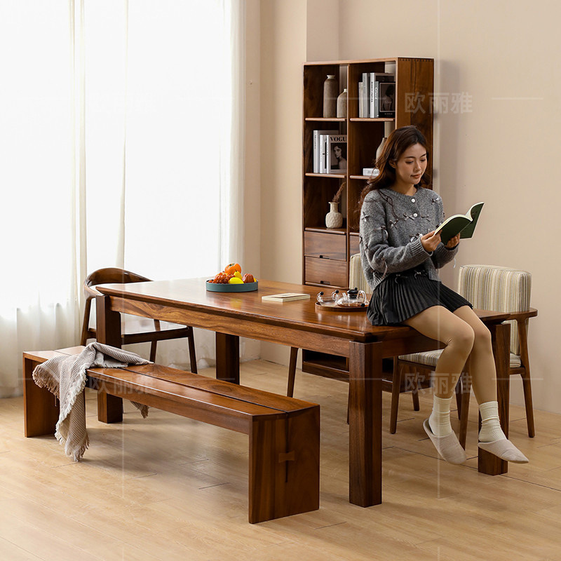 Modern South American Walnut Desk Home Living Room Dining Table Solid Wood Long Table Study Desk Computer Desk Office Desk Modern South American Walnut Desk Home Living Room Dining Table Solid Wood Long Table Study Desk Computer Desk Office Desk
