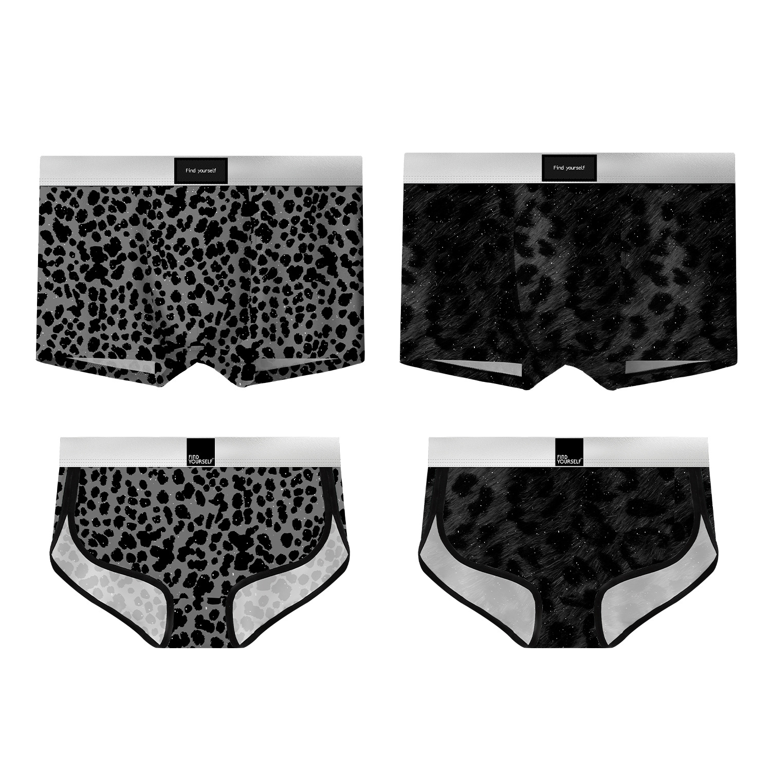 カップルパンツ満天星豹紋氷糸男性平角ズボン個性トレンドプリント女性三角ズボン卸売り