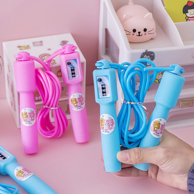 children pinkycolor skipping rope kindergarten pupil motion Beginner Adjustable Counter rope Fancy junior middle school skipping rope