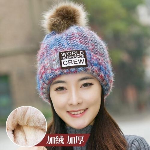 Beanie winter and autumn versatile warm knitting hat outdoor cycling cap with extra lining postpartum hat windproof ear protection hat