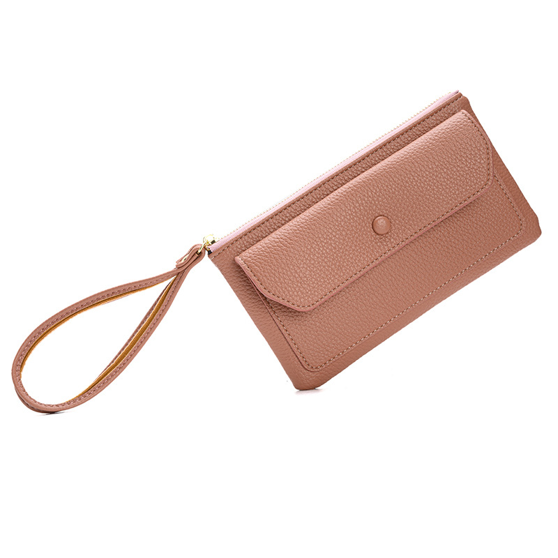 Cartera de las mujeres nuevo 2023 largo multifuncional embrague textura multi-Tarjeta billetera de gran capacidad cartera teléfono bolsa