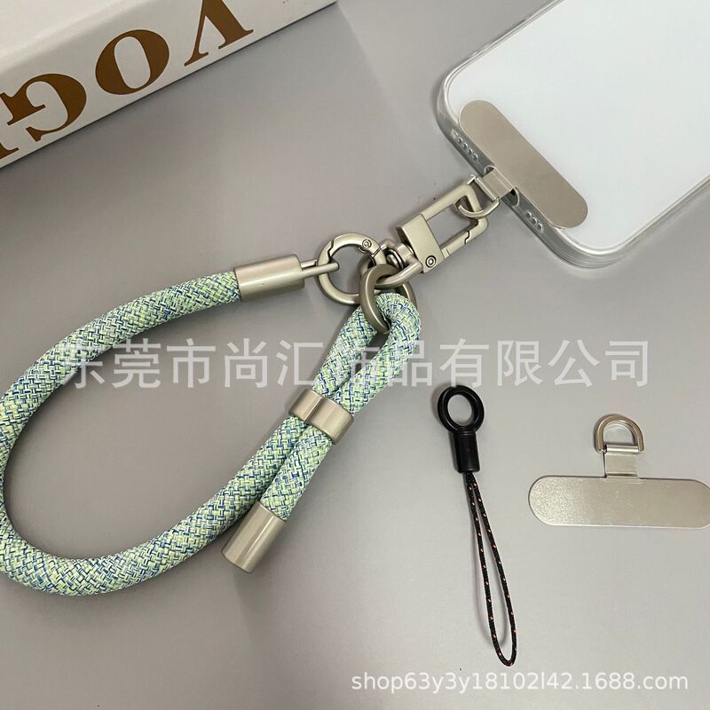 原创短款8mm高端高颜值户外手机挂绳防摔防丢可调节山系背贴挂绳|undefined