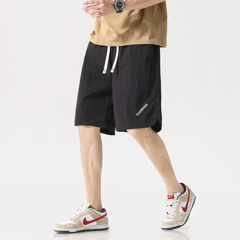 Pantalones cortos de trabajo de verano para hombres japoneses bolsas de moda pantalones recto pantalones de cinco puntos para hombres pantalones de estilo americano