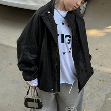 男童皮衣夹克衫26年春款韩版蝙蝠袖外套上衣儿童夹克潮流百搭酷帅