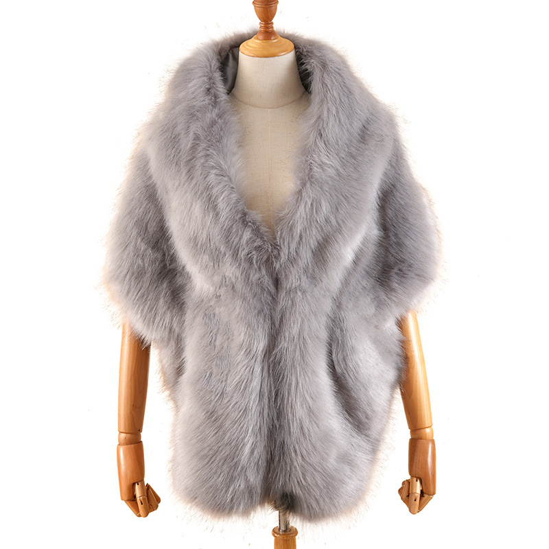 Women's Clothing fur shawl lapel bride cheongsam autumn and winter fur cape shawl_voghion.com