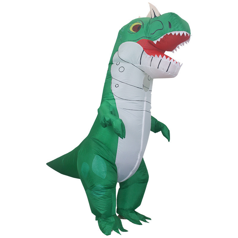Amazon explosión impresa inflatable T-Rex disfraz Halloween multicolor T-Rex disfraz de fiesta disfraz de muñeca