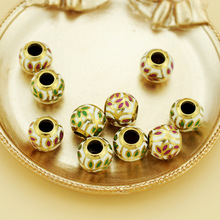 欧美爆款DIY饰品新款时尚纯铜珠子创意女韩版手链隔珠彩色设计