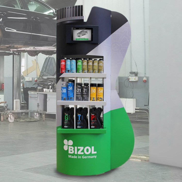 木制超市层格货架移动式零售店产品货架商品收纳展示货架复合板