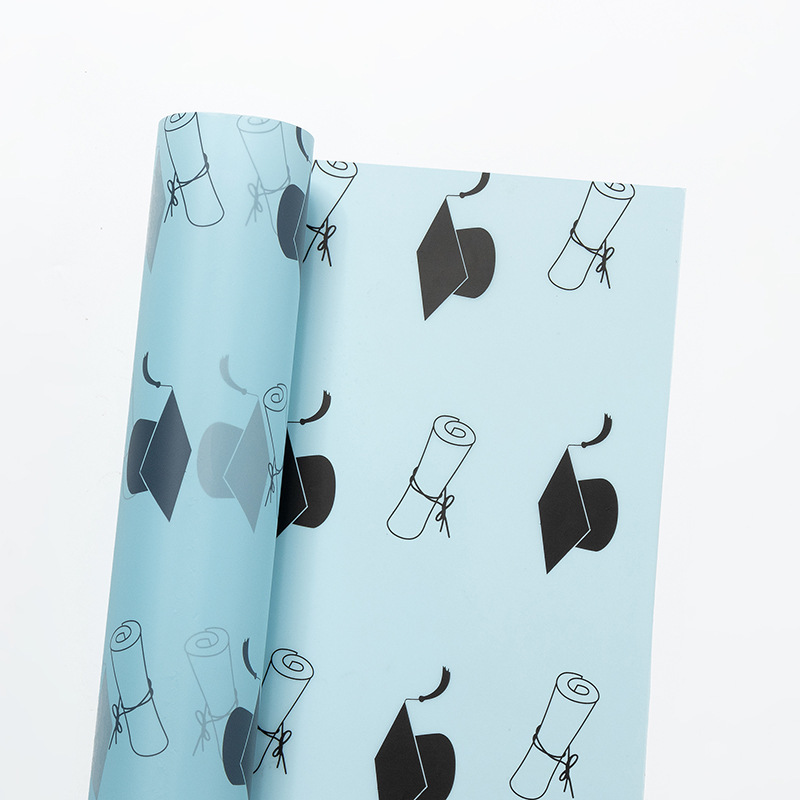 Papel de Envolver Rosa Estilo Coreano Plástico BOPP Impermeable para Ramo de Flores