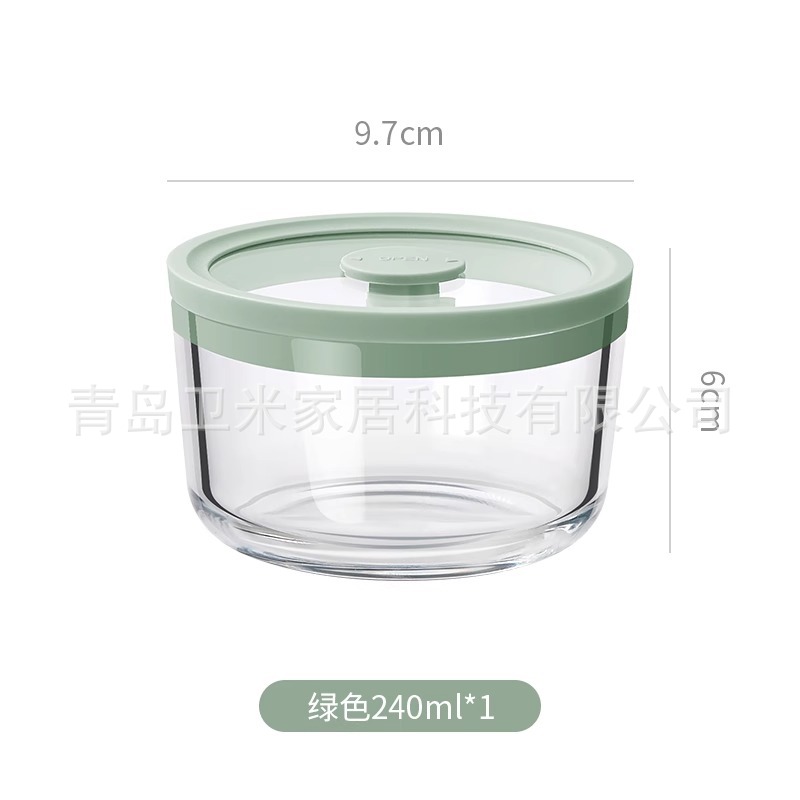 Green, glass, 240 ml