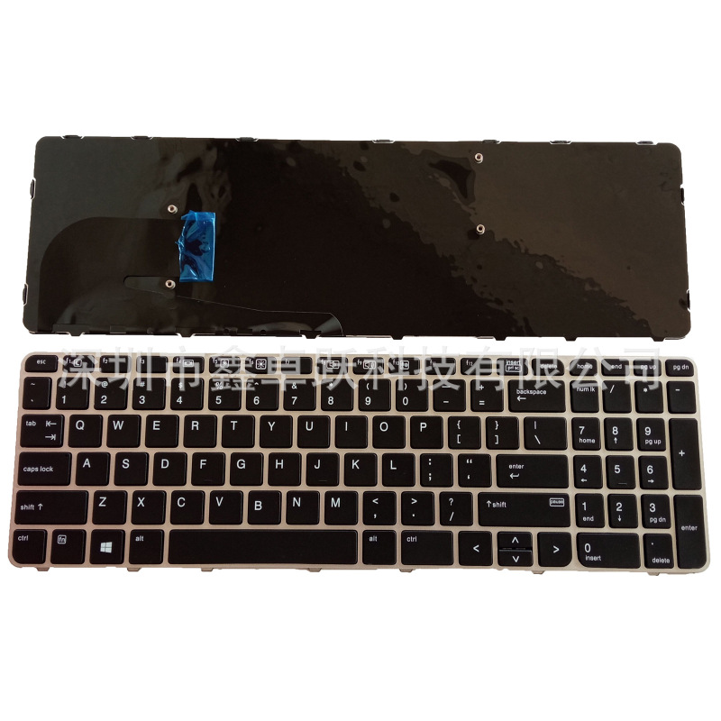 US applicable to HP 755 G 3 850 G 3 850 G4 ZBook 15u G3 G4 keyboard silver frame