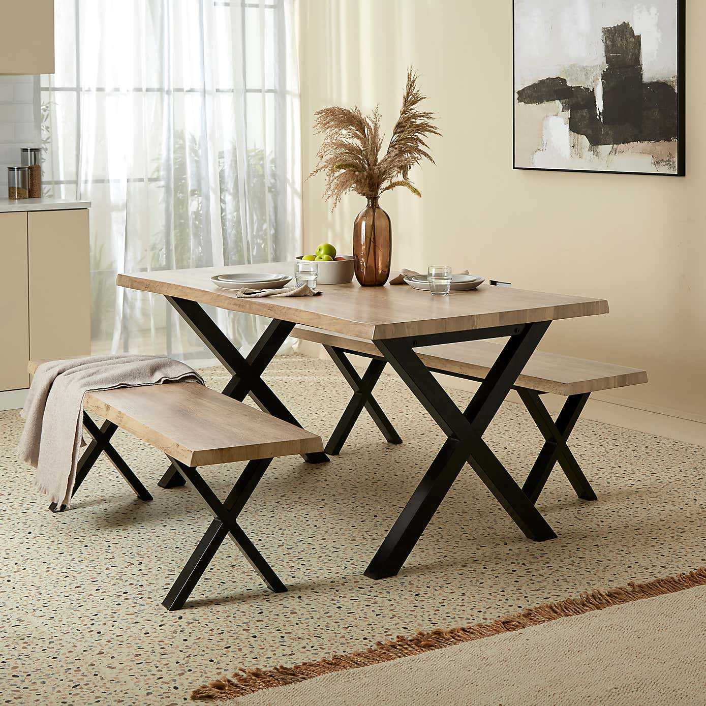Mesa de comedor de madera sólida de exportación, mesa de comedor de madera simple y de alta calidad. image 1