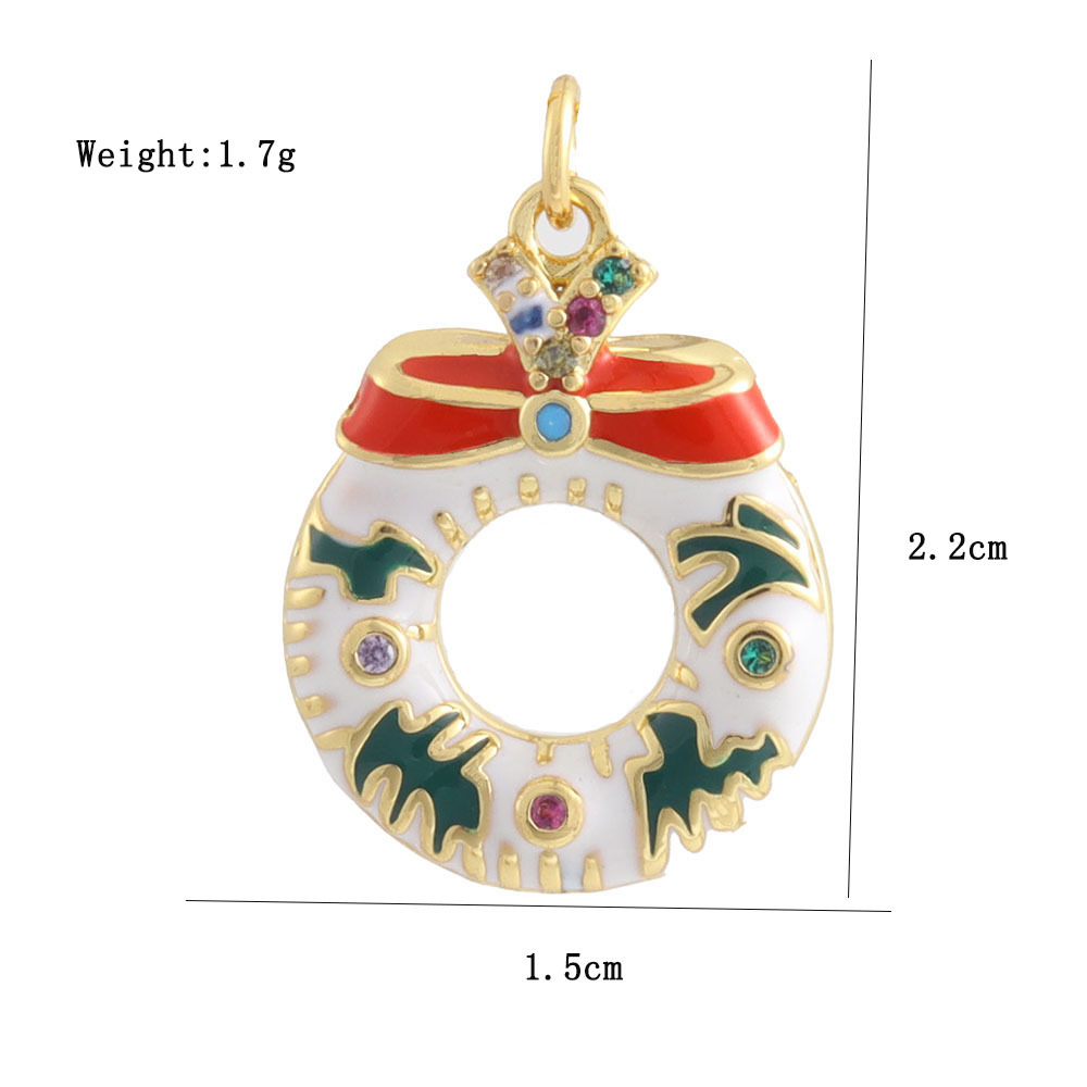 3g Weight Pendant Jewelry Making Type 15 * 22mm Jewelry Making Size Zircon Inlay Material DIY Jewelry Accessories Classification 1 Piece Quantity Copper Material Christmas Festival Christmas Tree, Bell, Snowflake Pattern Inlay Design IG Style Style 1 Piece 15 * 22mm Copper Zircon Christmas Tree Bell Snowflake Pendant 10
