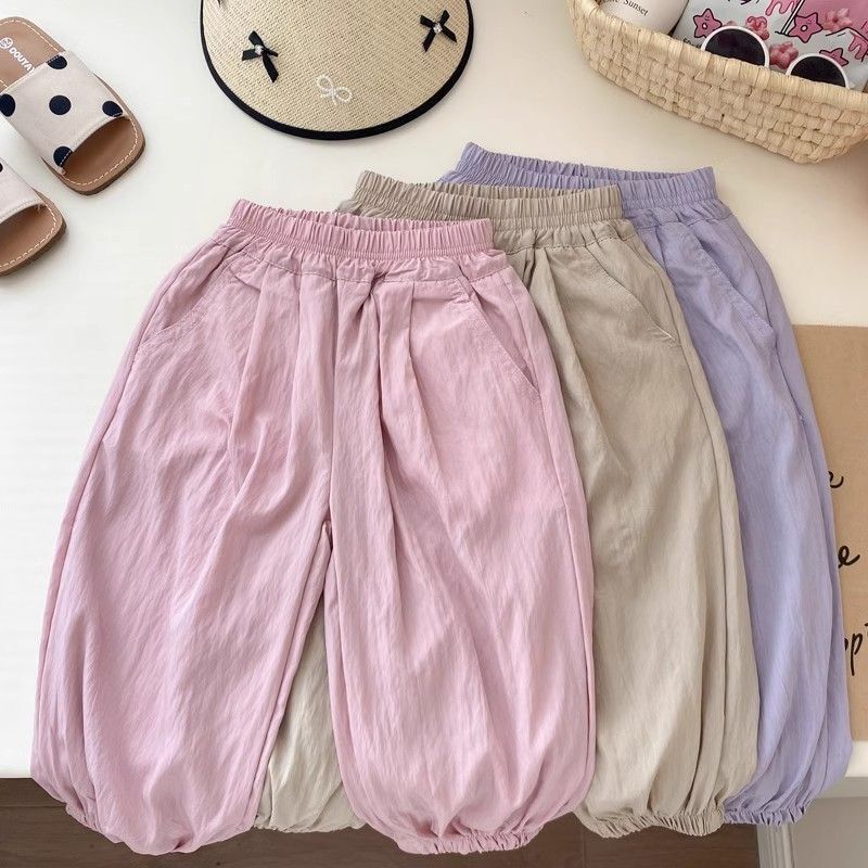 Men's and Women's Children's Pants Summer New Sports Pants Children's Thin Casual Leg Pants Women's Baby's Quick-drying Anti-mosquito Pants