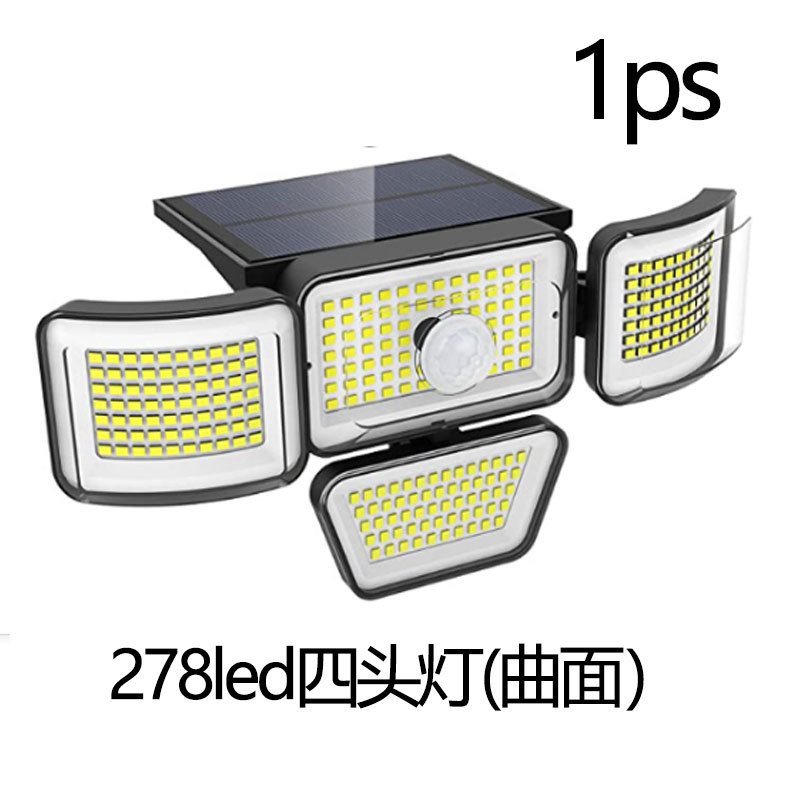 Luz solar para jardín, farola exterior impermeable súper brillante, luz de ahorro de energía con sensor de movimiento humano