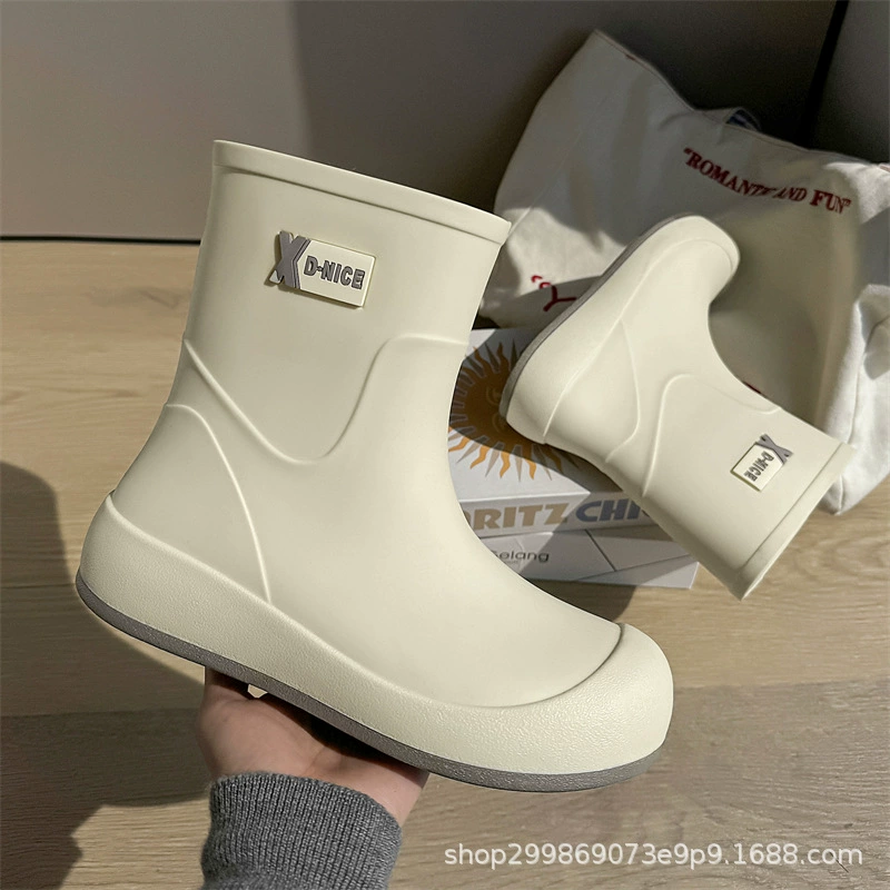 Трансграничная сеть красная женская нескользящая дождевая обувь водонепроницаемая обувь износостойкая домашняя мода дождевые сапоги кухонная обувь для мойки резиновая обувь