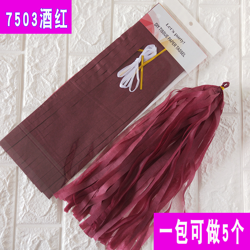 Fijación de papel al por mayor 5 / paquete de cinta de color tirar de flores decoración de la habitación de bodas suministros de fiesta europeos y estadounidenses