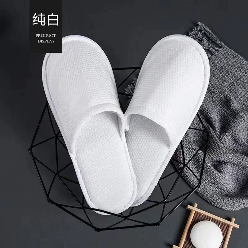 Одноразовые тапочки для звездных отелей, отельные одноразовые нескользящие тапочки с рисунком листьев ивы из велюра оптом