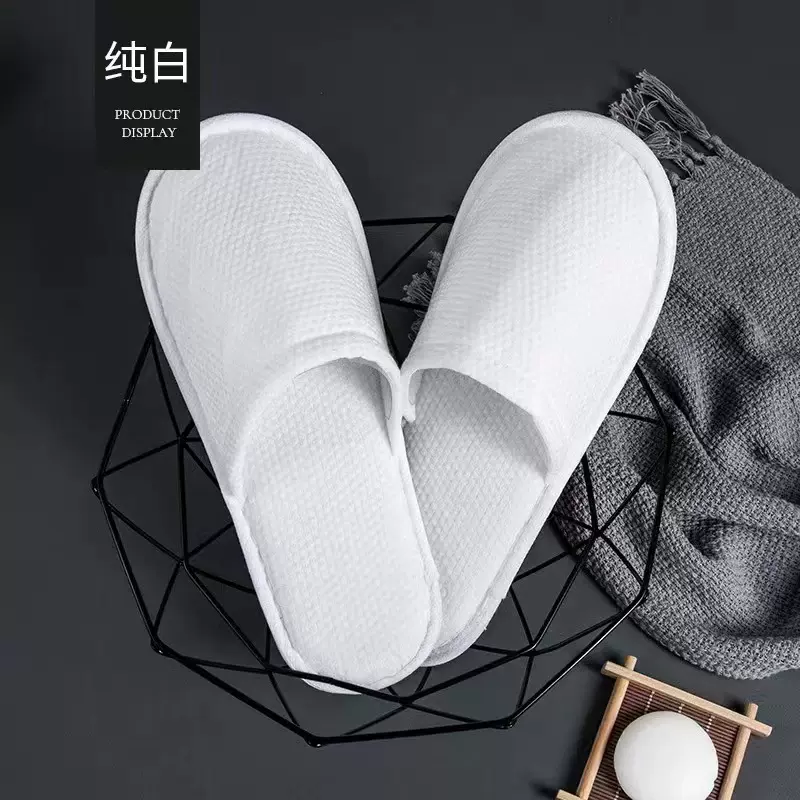 星级宾馆一次性拖鞋酒店专用民宿一次性防滑柳叶纹拉毛布拖鞋批发