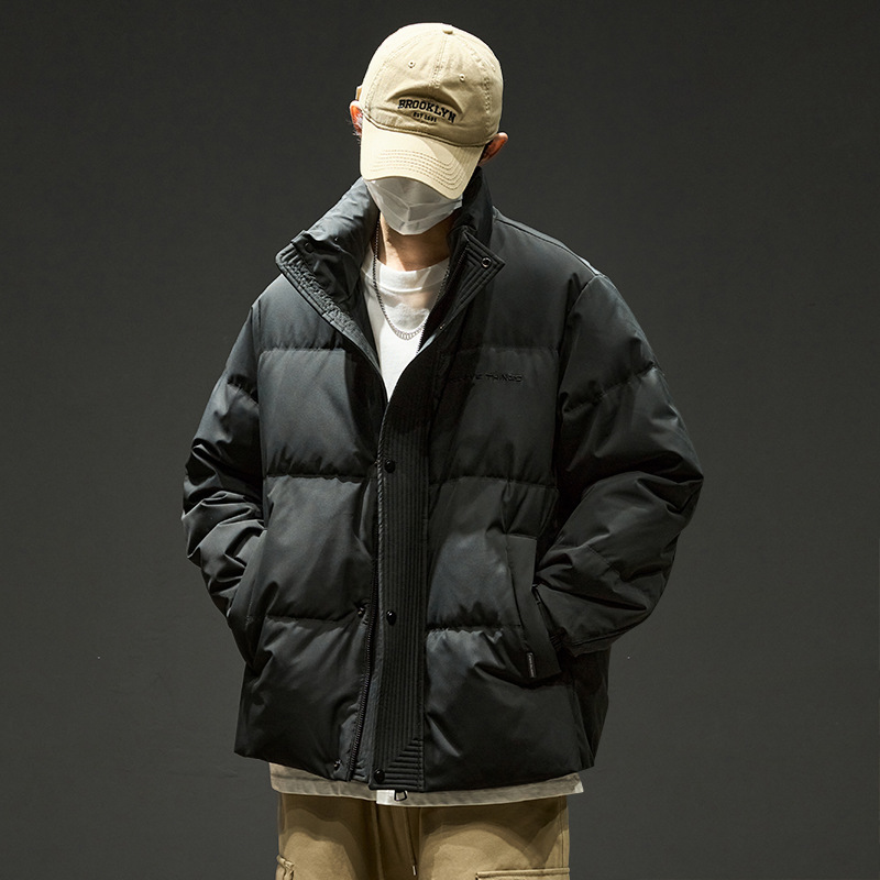 2024년 신상 다운재킷 남성용 겨울 스탠드 칼라 따뜻한 소년용 두꺼운 재킷 겨울 다운재킷 남성용 패션