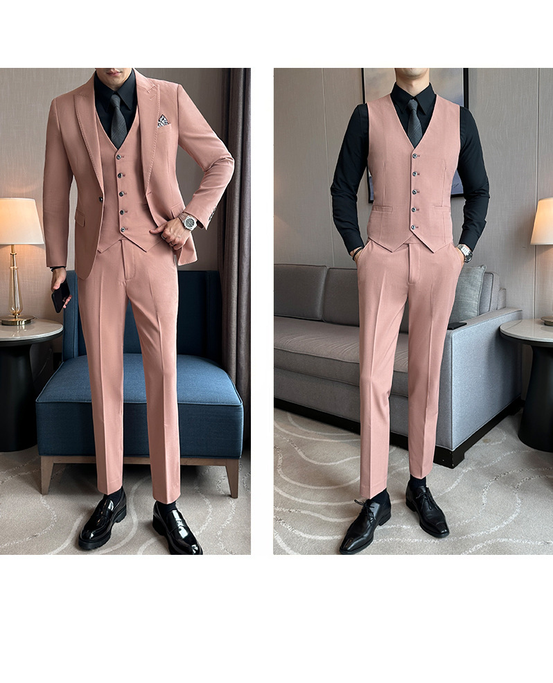 Moderner Herren Anzug 3-teiliges Business Set Sakko Weste Hose_voghion.com