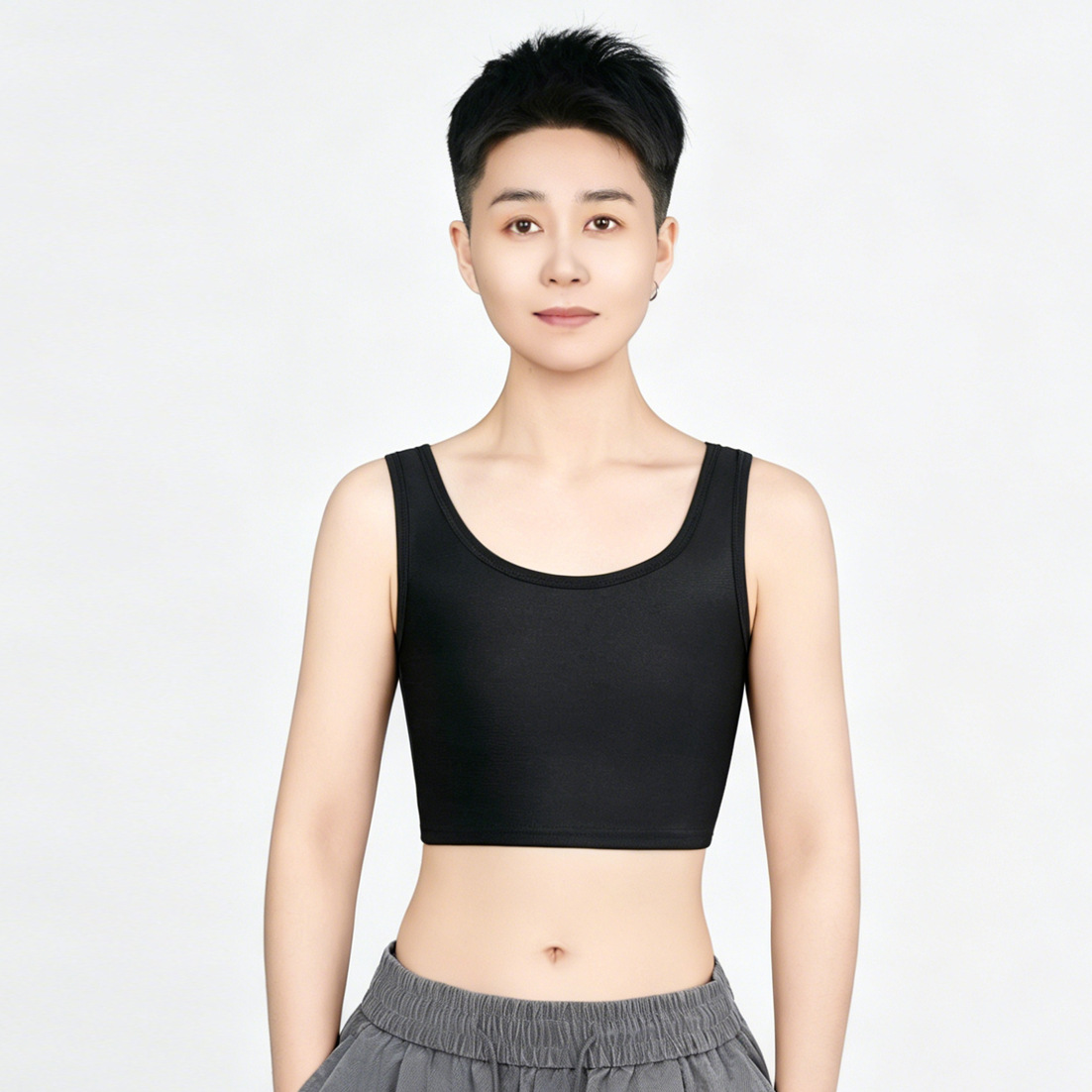 Sports pullover corset bra for making large breasts appear smaller, sports vest for students, chest wrap and shaping bra for cosplay women