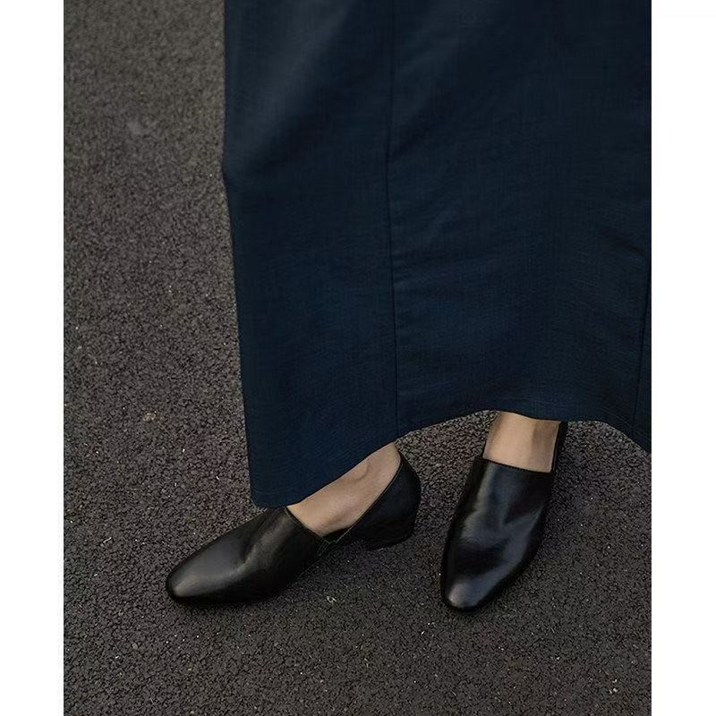 2026 primavera y verano explosivo cabeza redonda estilo británico Leaflet zapatos pequeños zapatos de cuero un pie de calzado de hombre zapatos de tacones gruesos zapatos de mujer