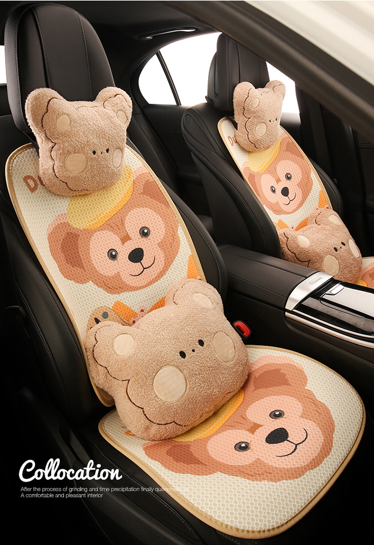 Car seat cushion four seasons universal cute Duffy seat cushion half pack new seat cover winter women's car seat cushion cover